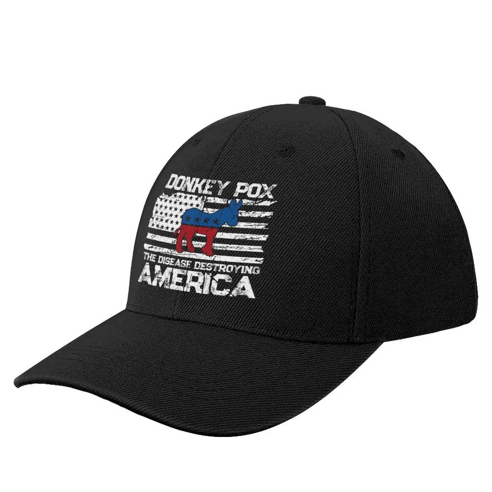 

Donkey Pox The Disease Destroying America MonkeyPox USA Flag Baseball Cap cute Snapback Cap Hat Man Women's