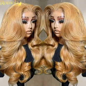 27 Honey Blonde Body Wave Wig Human Hair 13x6 Lace Frontal Human Hair Wig 250 Density 13x4 Honey Blonde Human Hair Wig for Women 1