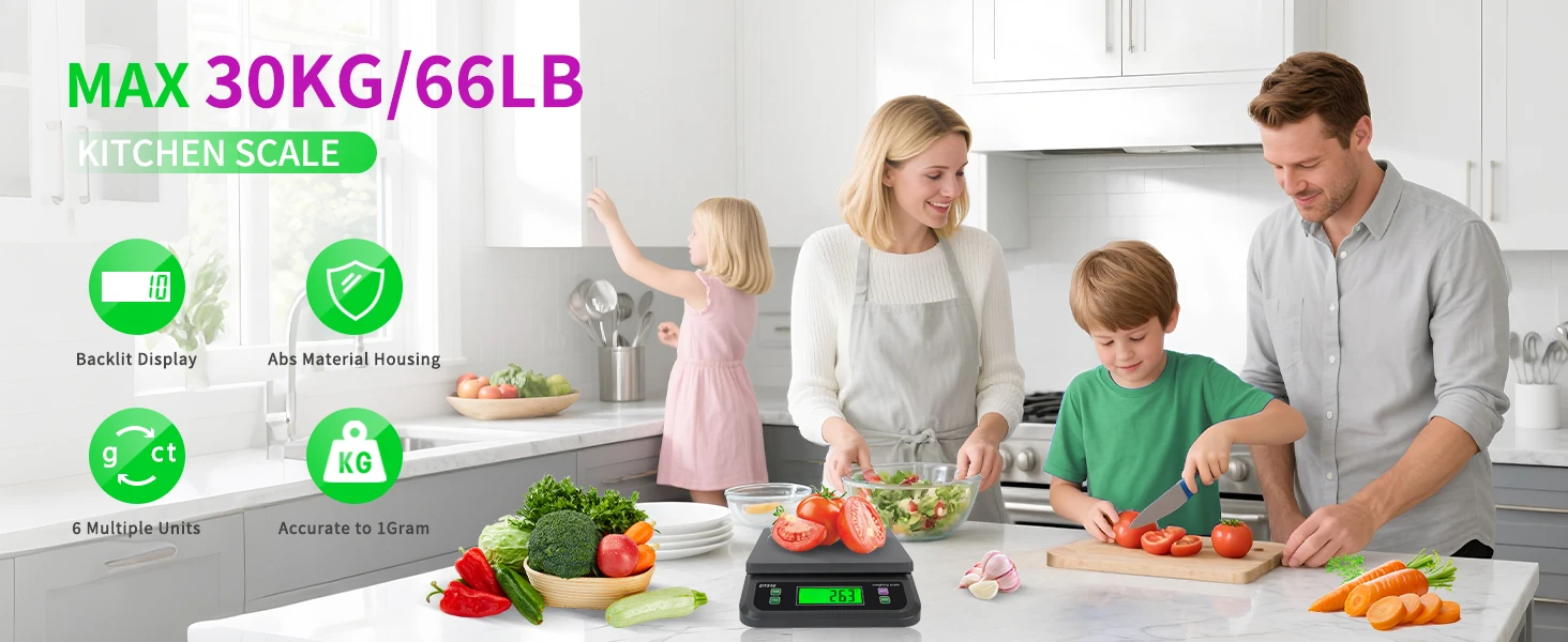 Description Picture 2 of item30KG /1G Precision LCD Digital Scale Electronic Balance Weight Scale Plastic Weight Scale Weight Balance Food Scales for Kitchen