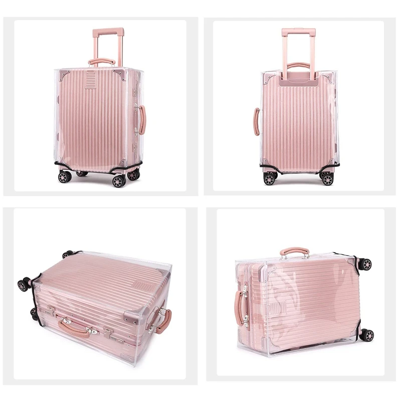 Luggage Cover Dustproof Transparent Luggage Cover PVC Waterproof Protector Suitcase Covers Luggage Storage Covers Fashion Travel Accessories