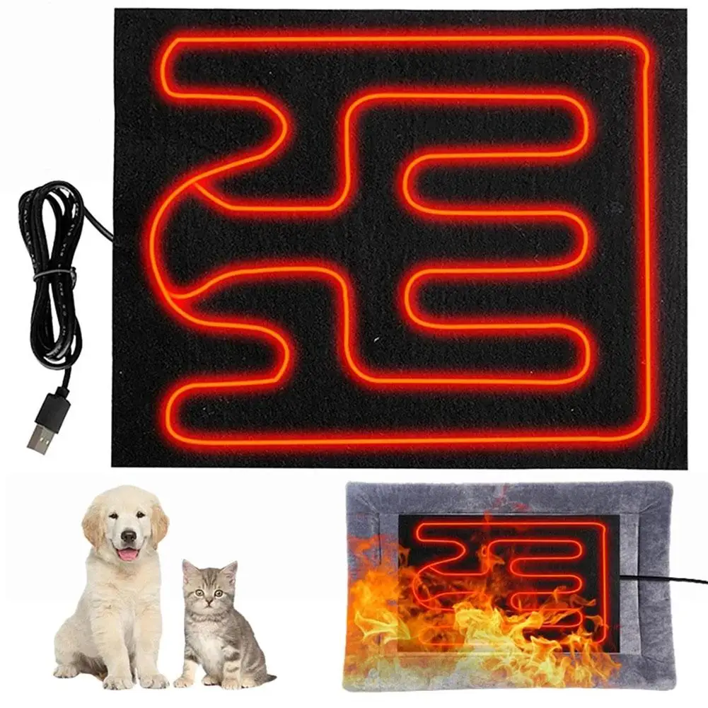 USB Seat Cushion Heater Heating Film Warm Folding Heated Sheet Car Seat Mat Cushion Pet Reptile Winter Warm Pads pet heated mat