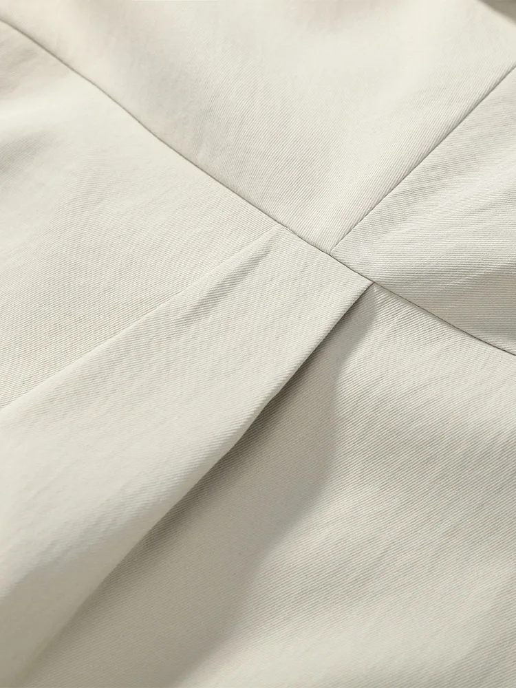 Peter-Pan-Kragen-Mantel mit Kordelzug und Falten, einreihig, für Damen, süße, langärmelige, schmale Jacke, Frühjahr, schicke Damen-Oberbekleidung, neu – Detail 8
