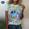 2024 Summer Disney Lilo Stitch 3d Print T-shirts For Women Cute Lady Summer T-shirts Casual O-neck Stitch T-shirts 1