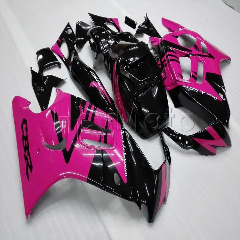 

Полные комплекты обтекателей для CBR600F3 1997 1998 розовый черный CBR600 F3 97 98 Обтекатели для мотоциклов из АБС-пластика
