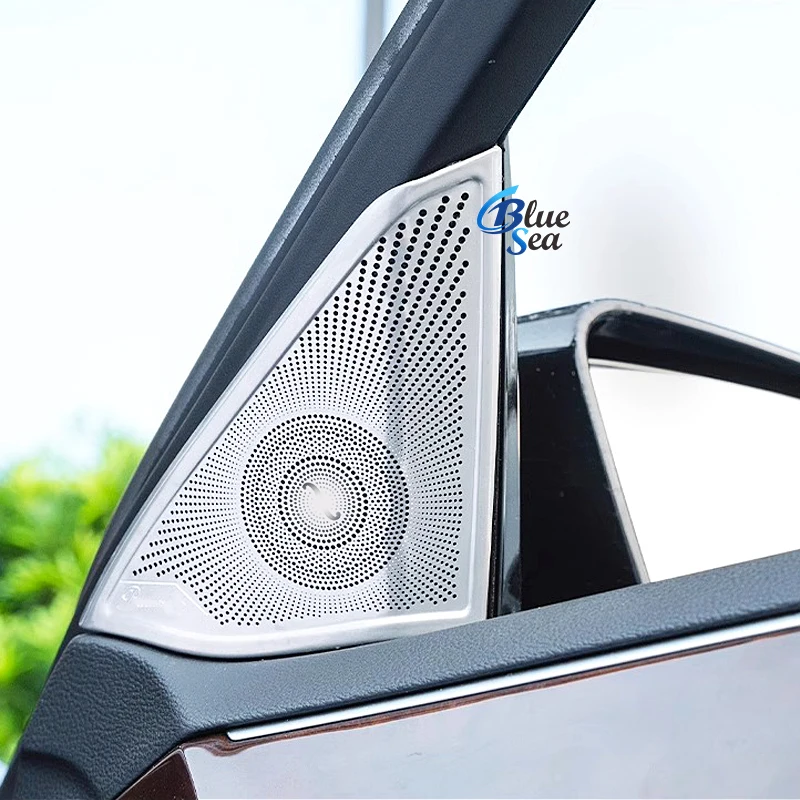 For Mercedes Benz E Class W212 E200 260 180 300 2009-2015 Car Door Window A Pillar Tweeter Audio Triangle Speaker Cover Stickers