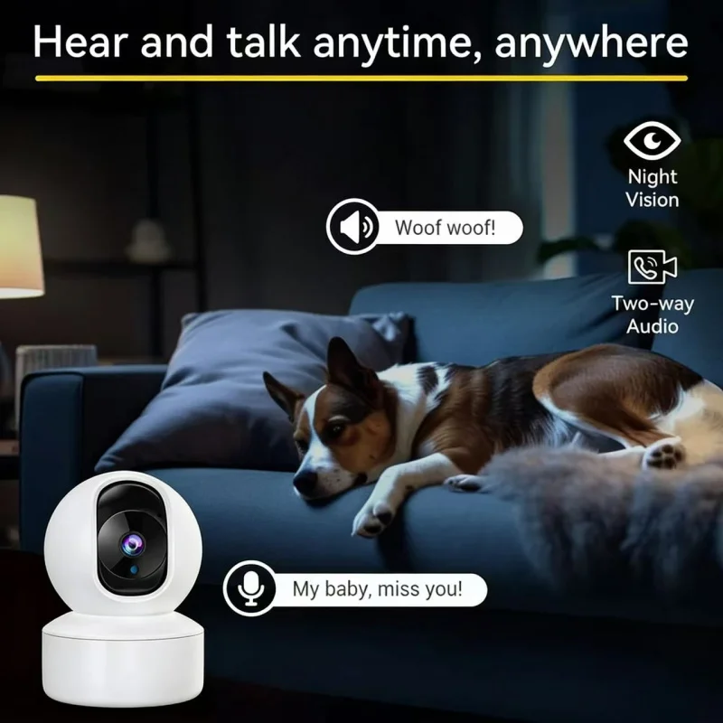 5MP Smart Mini WiFi IP Camera Indoor Wireless Home Security AI Human Detect CCTV Surveillance Camera Baby Monitor 3