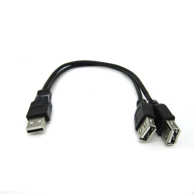 Adapter USB 2.0 Stecker X2 auf USB Buchse doppelt für Panel