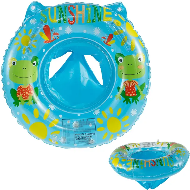 Baby Swimming Ring with Float Seat and Double Handles Cushion Waist Float Ring for Swimming Training Inflatable Baby Swimming 2