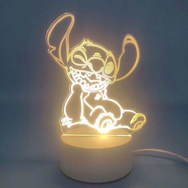 Cartoon Stitch Figurine 3D LED Light Children LED Night Light USB