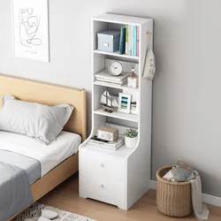 Mesita de noche alta, estantería Simple y moderna de estilo nórdico, almacenamiento para dormitorio, pequeña, armario de almacenamiento