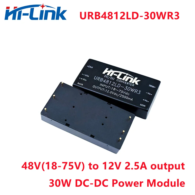 

Hi-Link 30 Вт, 12 В, выходной модуль источника питания постоянного тока, 18-75 в, входная лампа, эффективность 91%, изолированный корпус