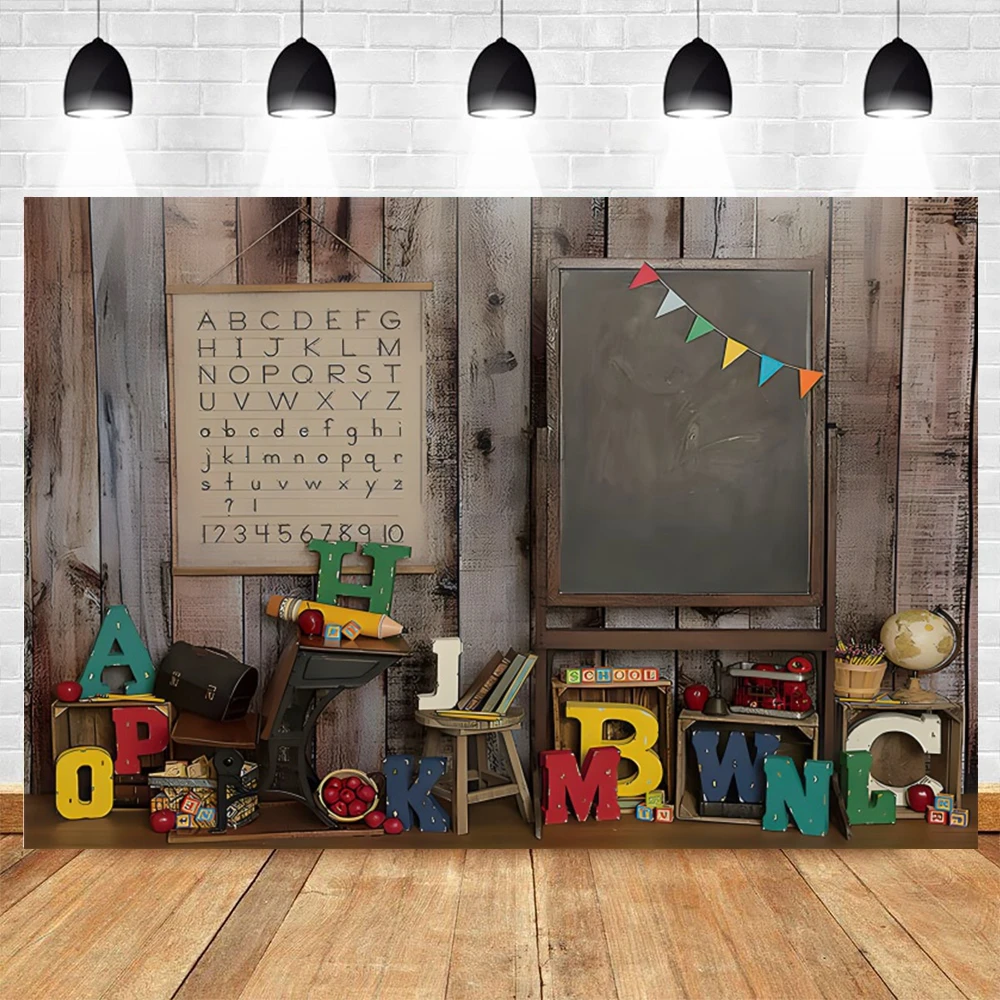 AI Scene Back To School Baby 1st Birthday Backdrops For Photography Photo Photographic Party Background Photo Studio Photocall