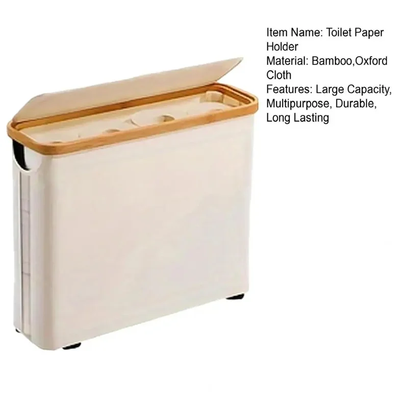 Hot Selling-Toilet Paper Storage Basket With Lid Large Capacity Breathable Collapsibles Design Toilet Paper Holder Dispenser,Toi
