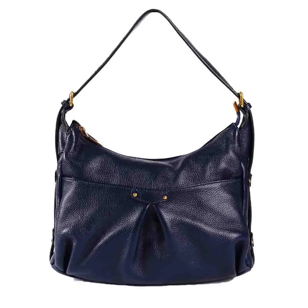

MS Pleated Dumpling Bag Woman Leather Bags Luxury Cowhide Euro-american Style Lady Daily Bags Crossbody Shoulder Handbag 2023