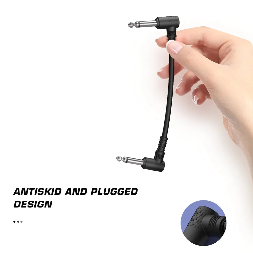 6.35 Electric Effect Pedal Cable Guitar Bass 15cm Guitar Amplifier Patch Cord Lightweight Portable Music Elements