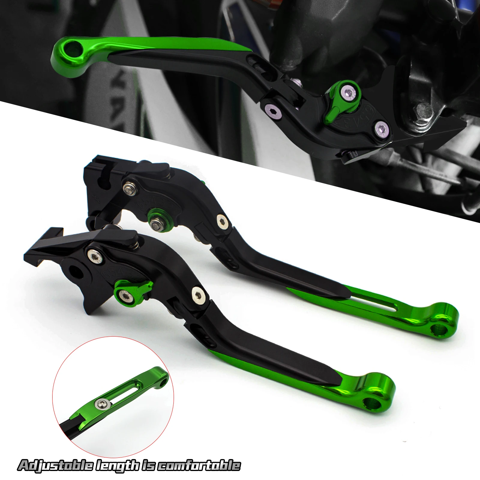 Per Kawasaki Ninja650 Leva Freno Per Ninja 650 Maniglia Pieghevole Estensibile Leve Frizione Freno Ninja650 2017-22 Leva Freno A Mano