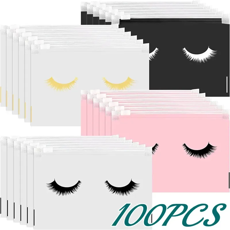 

Eyelash Pattern Zipper Pouch Toiletry Bag Waterproof Eyelash Aftercare Bags Women Lash Aftercare Accessories Organizer
