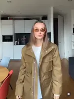 Women Casual Solid Windbreaker Jacket Fashion Lapel Single Breasted Big Pocket Overcoat 2024 Autumn Winter Commute Outerwear