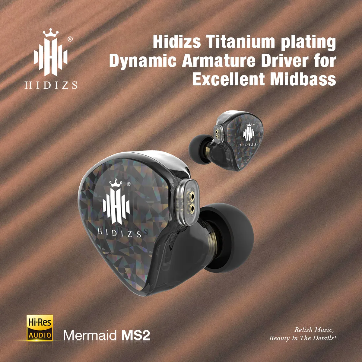Hidizs MS2 in-Ear Earphone HiFi Hybrid Dual Drivers 1 Knowles BA+1 DD Wired Earphone with 2 Pin 0.78mm Detachable Cable Earbuds