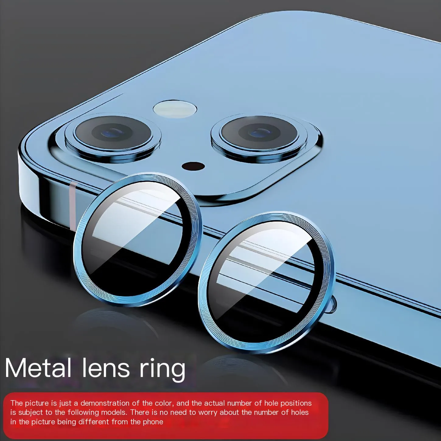 واقي الكاميرا حلقة معدنية لهاتف iPhone ، iPhone 14 Pro Max ، زجاج مقسى ، غطاء العدسة الخلفية ، iPhone 13 Pro Plus ، iPhone 15 غطاء واقي