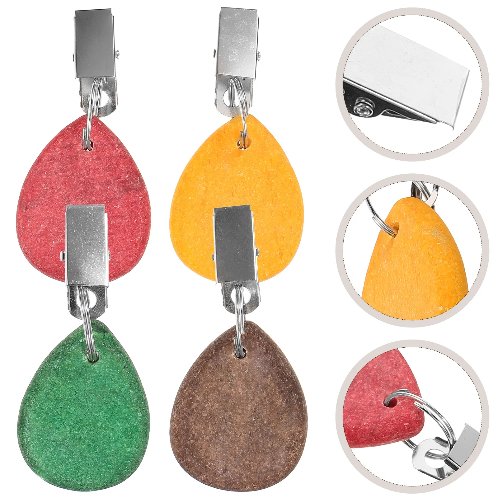 

4Pcs Tablecloth Weights Picnic Table Clips Decorative Dining Table Cover Weight with Clamps