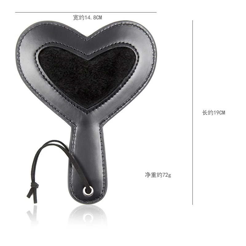 19cm Heart Shape Mini Paddle Riding Crops Flogger Horsewhips Spikes Leather Spanking Paddle Slapper Dressage Whips 4