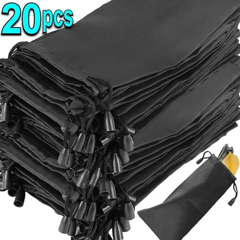 

1/20pcs Soft Cloth Waterproof Sunglasses Bag Portable Microfiber Dust Storage Pouch Glasses Carry Bag Eyewear Case Container