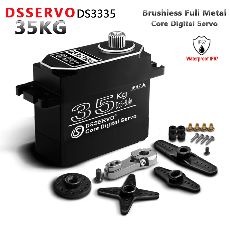 Servomoteur RC numérique sans balais 35kg/45kg, engrenages métal, pour voiture Baja 1/8 1/10 1/12