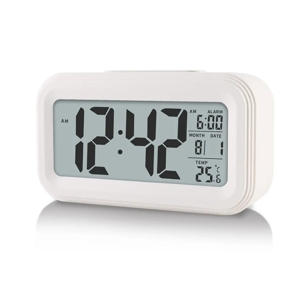 LED Alarm Clock Digital Backlight Snooze Data Time Calendar Desktop Multifunction Electronic Table Clock