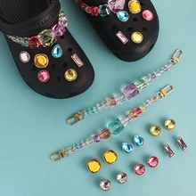 

Trendy Metal Chain Croc Charms Designer DIY Quality Shoes Decaration Charms for Women Kids Girls Shoe Accessories Gifts