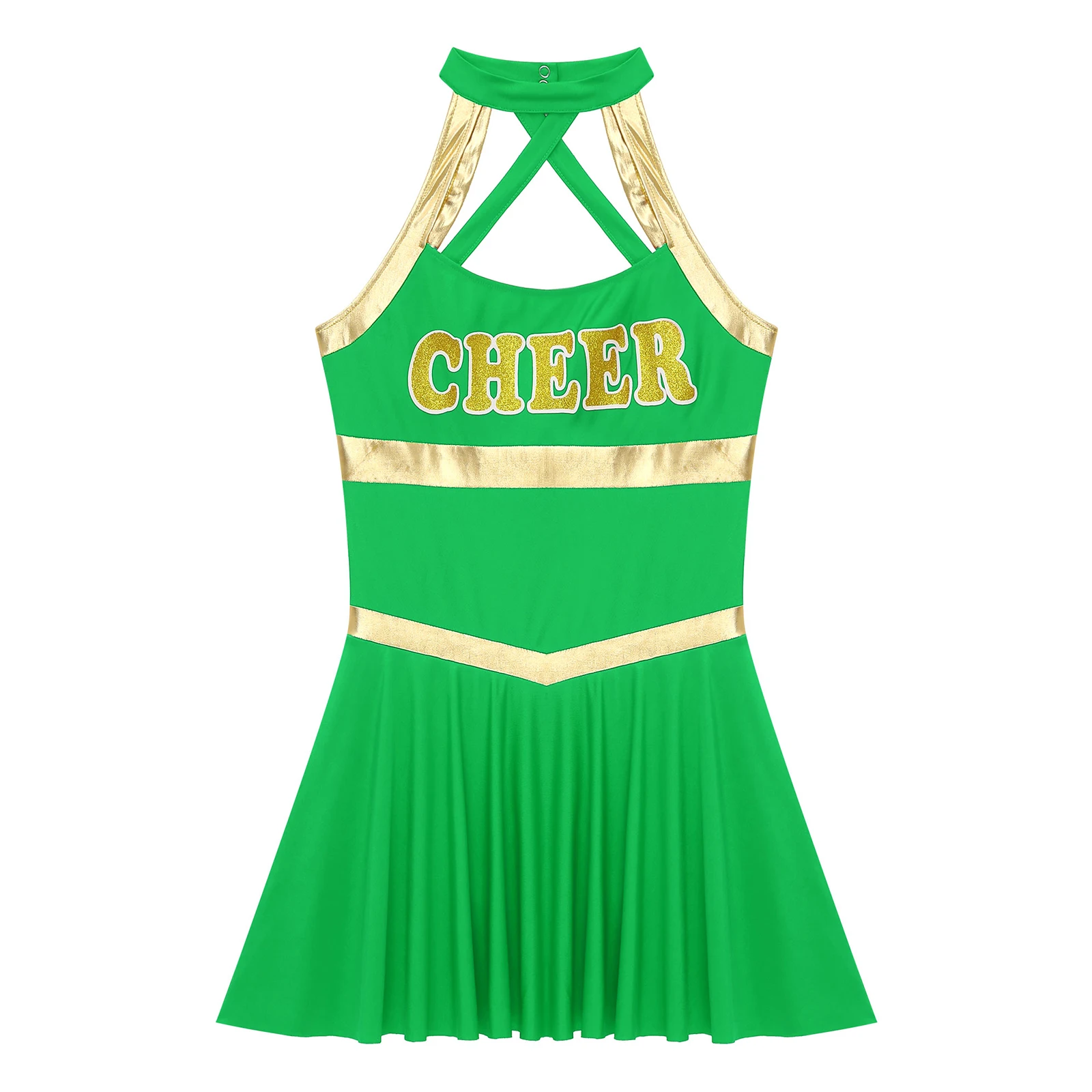 Womens Cheerleading Uniform Cheerleader Costume Youthful Schoolgirl Carnical Cosplay Outfits Call of the Night cosplay Dress