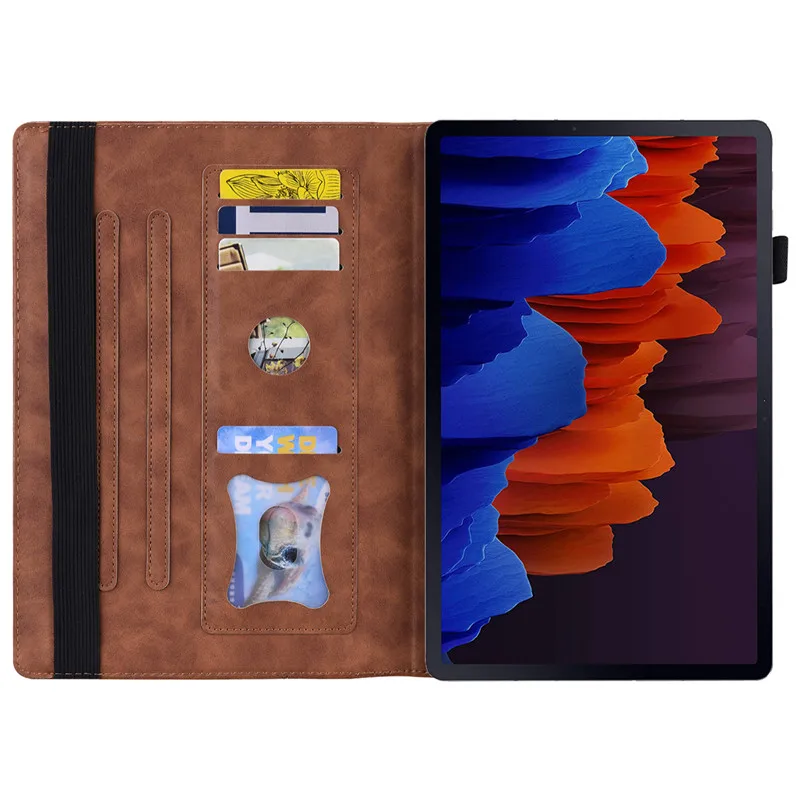 Couro Case Tablet Negócios Capa de Livro para Samsung Galaxy Tab s9 s8 s7 Além Disso fe Ultra pu - Imagem 5