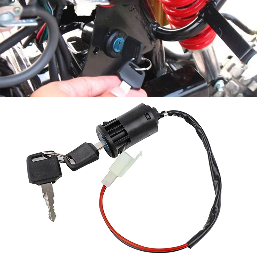 

Universal Ignition Start Switch Door Lock Key Motorcycle Accessories With 2 Keys for ATV Go Kart Scrambling Motorcycle Go-Karts