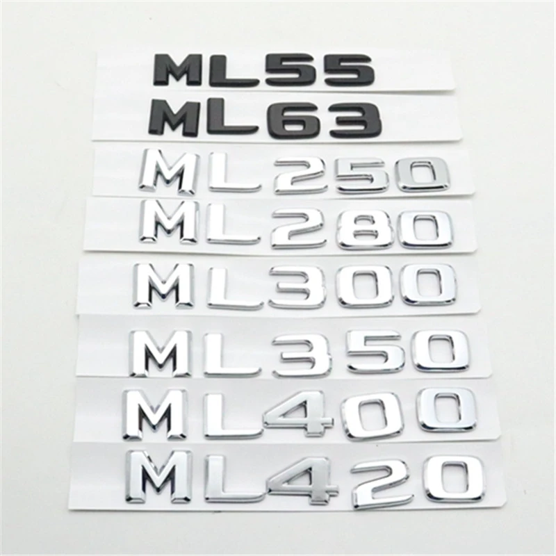 Mlse Sticker For Mercedes Benz ML Class Tail Sticker Trunk Emblem ML55 ML63 ML200 ...