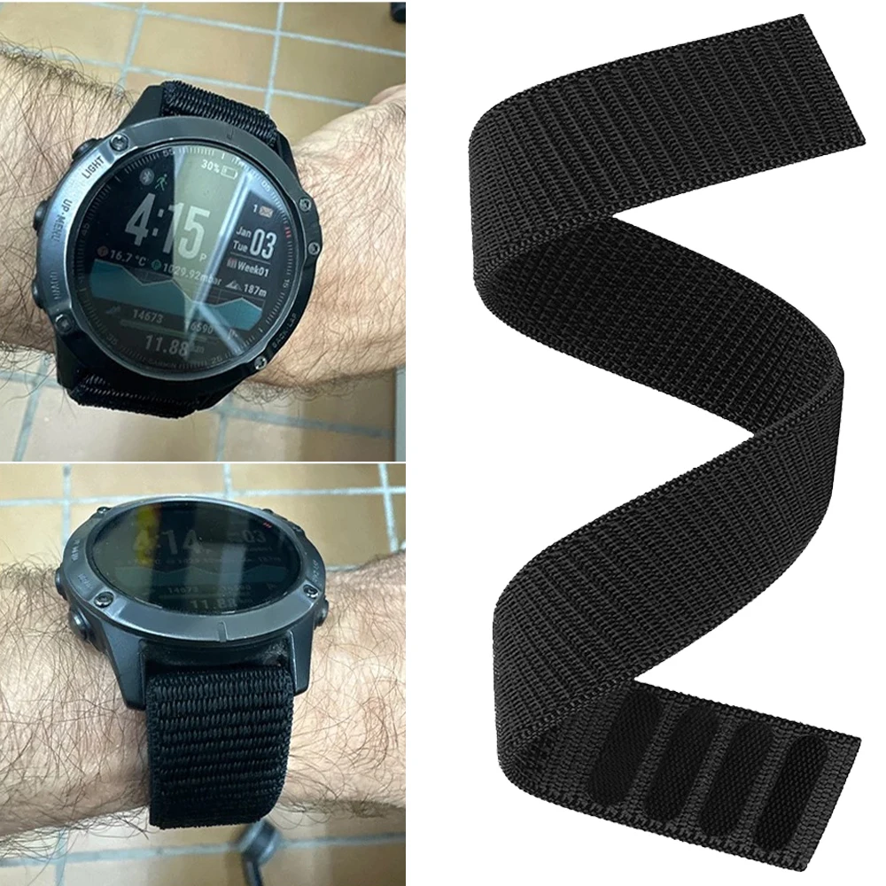 Ultralight Nylon Hook Loop Strap - 22mm/26mm Watch Band