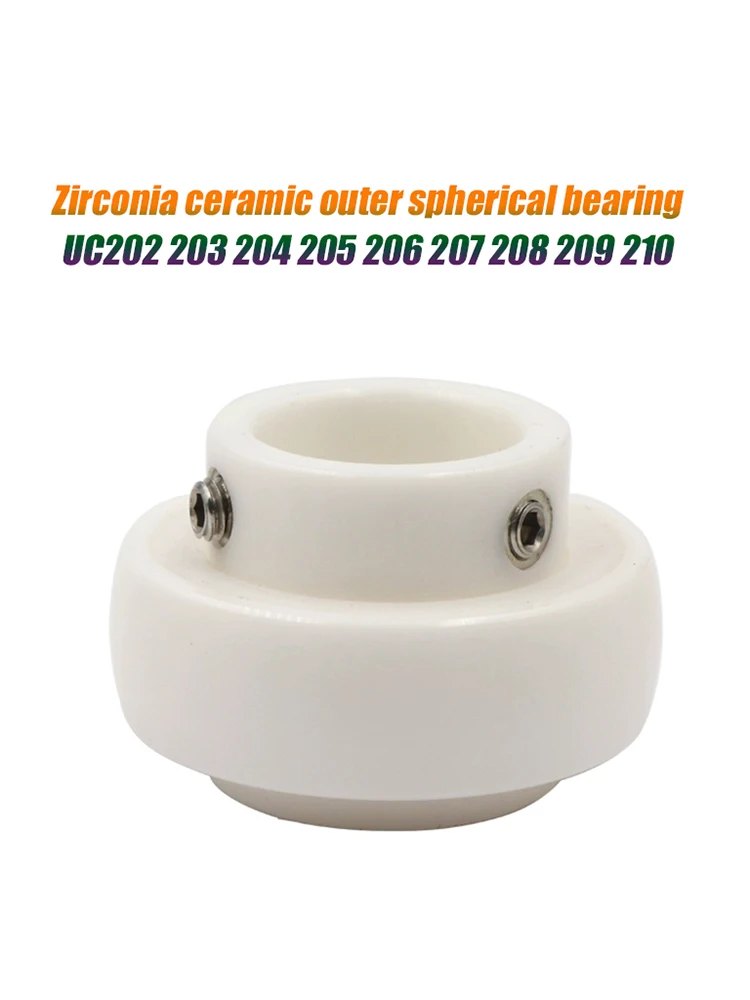 Rolamento cerâmico esférico exterior da zircônia, UC202