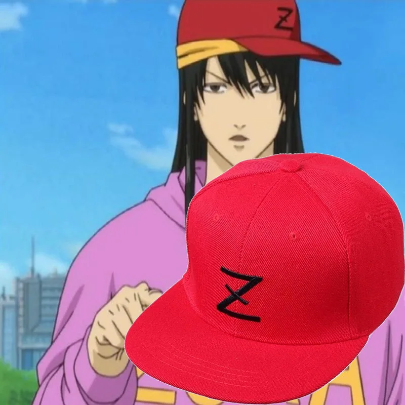 Anime GINTAMA Katsura Kotarou Cosplay Hat Embroidery Peaked Sun GINTAMA Cap Summer Adult Adjustable Size Hat