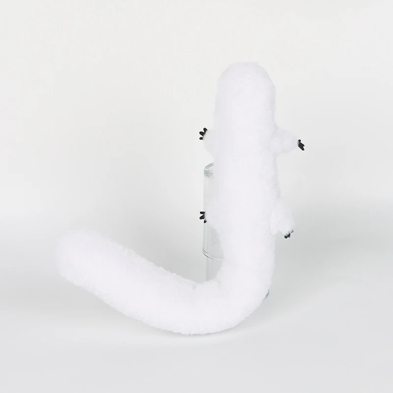 귀여운 긴꼬리 플러시 인형, 흰색 푹신한 큰 눈의 봉제인형, 사랑스러운 부드러운 플러시 장난감, 집 꾸미기 선물용 대안품