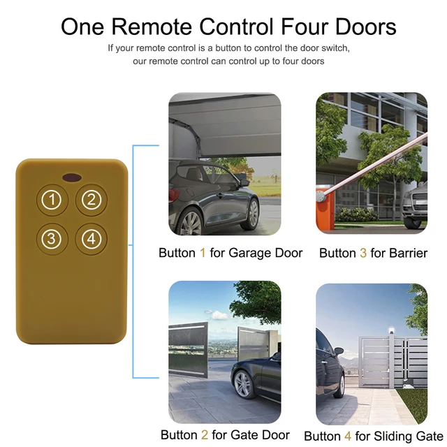 Multifrequency 280 to 868 Mhz 433Mhz 433.92MHz Universal Remote Control Garage Command Fixed Variable Code Gate Keychain Clone 5