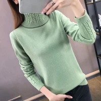 Knitted Sweater Women 2026 Autumn Winter Korean Turtleneck Long Sleeve Pullover Female Pink Knitwear - Image 6