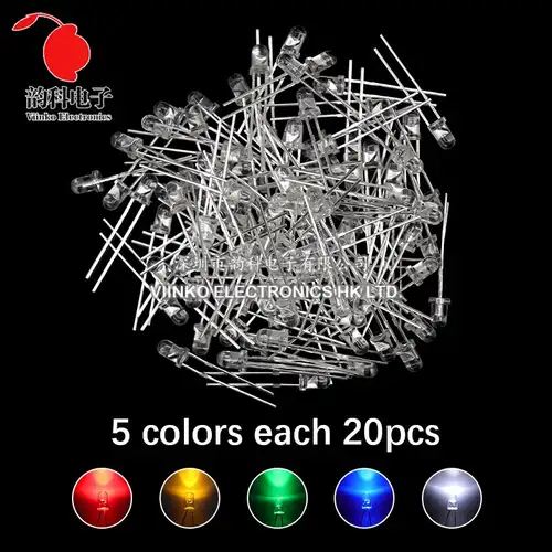 3MM 5MM Light Emitting Diodes Electronics Kit Box F3 F5 LED Diode Assorted Kit White Green Red Blue Yellow Orange - Image 19