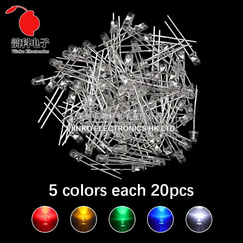 3MM 5MM Light Emitting Diodes Electronics Kit Box F3 F5 LED Diode Assorted Kit White Green Red Blue Yellow Orange - Image 19