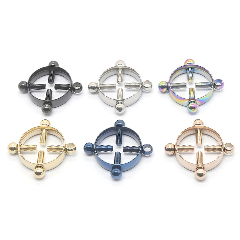 Adjustable Stainless Steel Fake Nipple Ring Non Piercing Jewelry_voghion.com