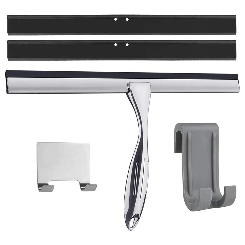 31 cm Shower Squeegee Stainless Steel Premium Window Squeegee with Wall