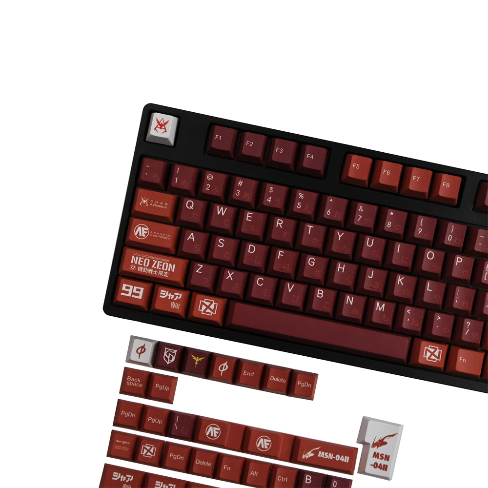 Anime Nightingale Keycaps Inglês Pbt Key Cap Dye-sublimação Cereja Perfil para Teclado Mecânico Interruptor mx 140 Teclas - Imagem 5