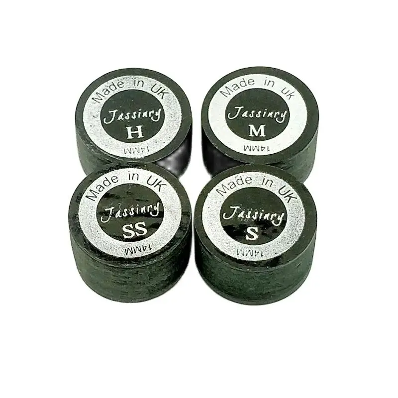 Jassinry 당구 큐 팁, 슬림 경도, SS, S, M, H 큐 스틱 팁 액세서리, 중국, 14mm, 10 개/로트