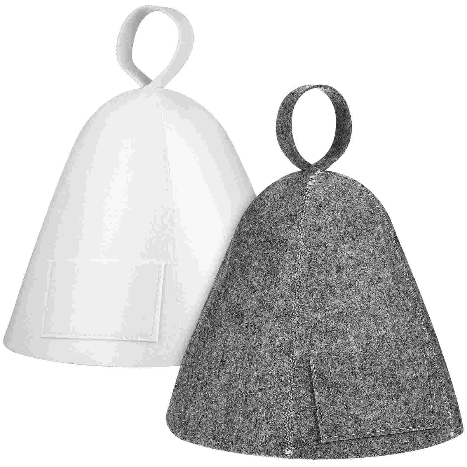 

2Pcs Felt Sauna Hats Comfortable Sauna Hats Bath Caps Thick Russian Bath Sauna Caps Sauna Accessories Men Women 100 Natural Felt