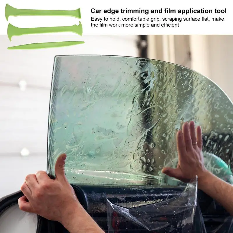 Car Wrapping Kit Window Tint Wrap Tools vehicle Wrapping Kit 3Pcs Include Seam Tucking Car Coat Small Scraper Axe Edge Tool