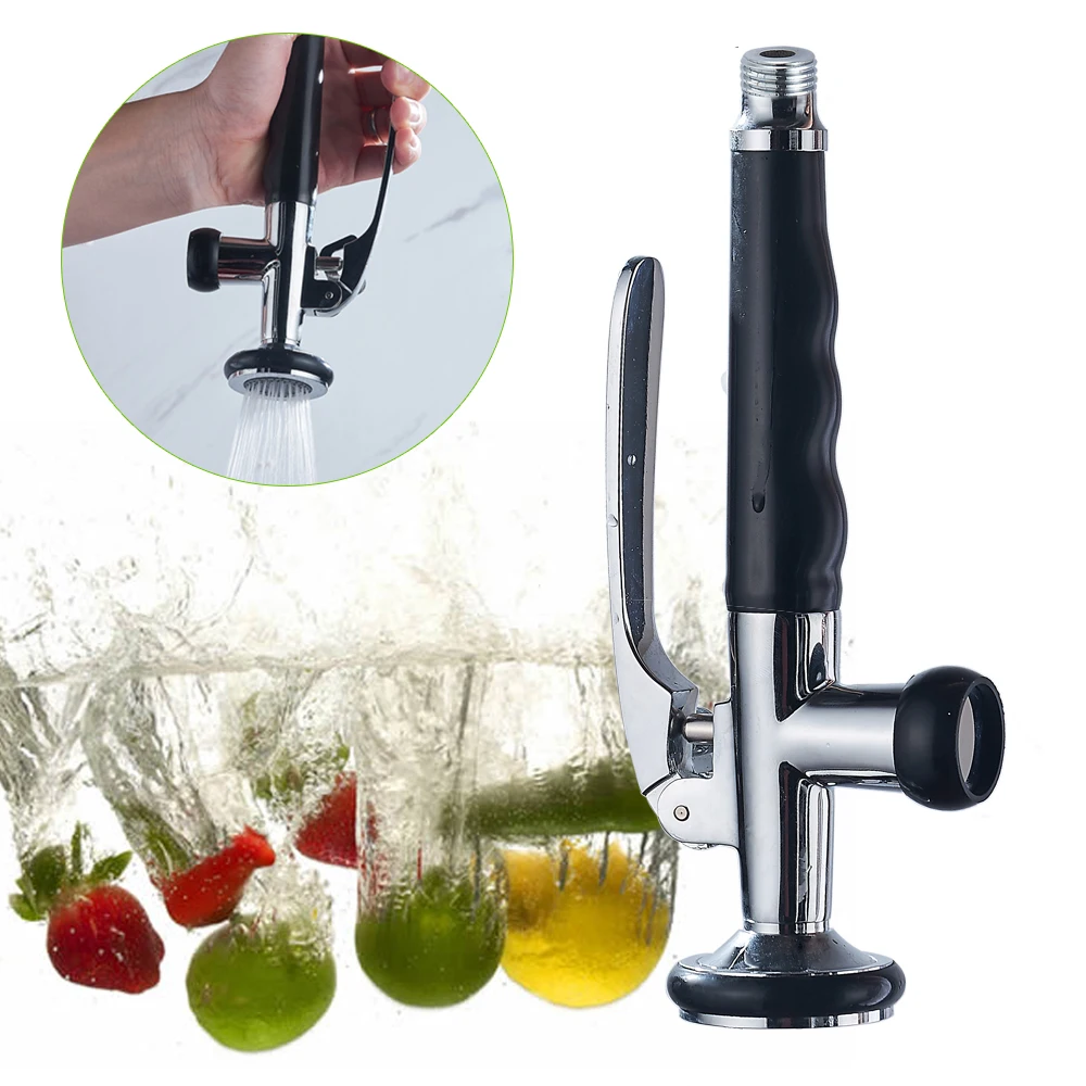 G 1/2 Zoll 2 Sprühkopf im Wasserentladungsmodus, kommerzieller Spülbecken-Sprühkopf, Düse mit ergonomischem Griff für Häuser und Küchen – Detail 12