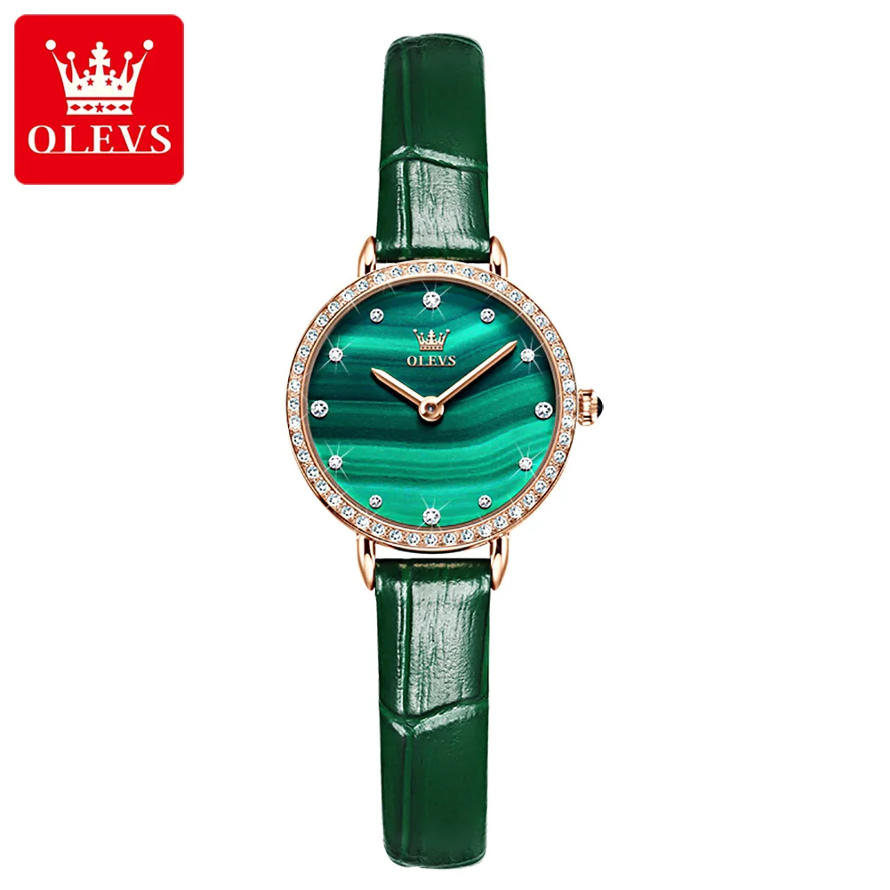 

OLEVS Quartz Import Machine Core Women Wristwatch Fashion Genuine Leather Strap Waterproof Watches for Women
